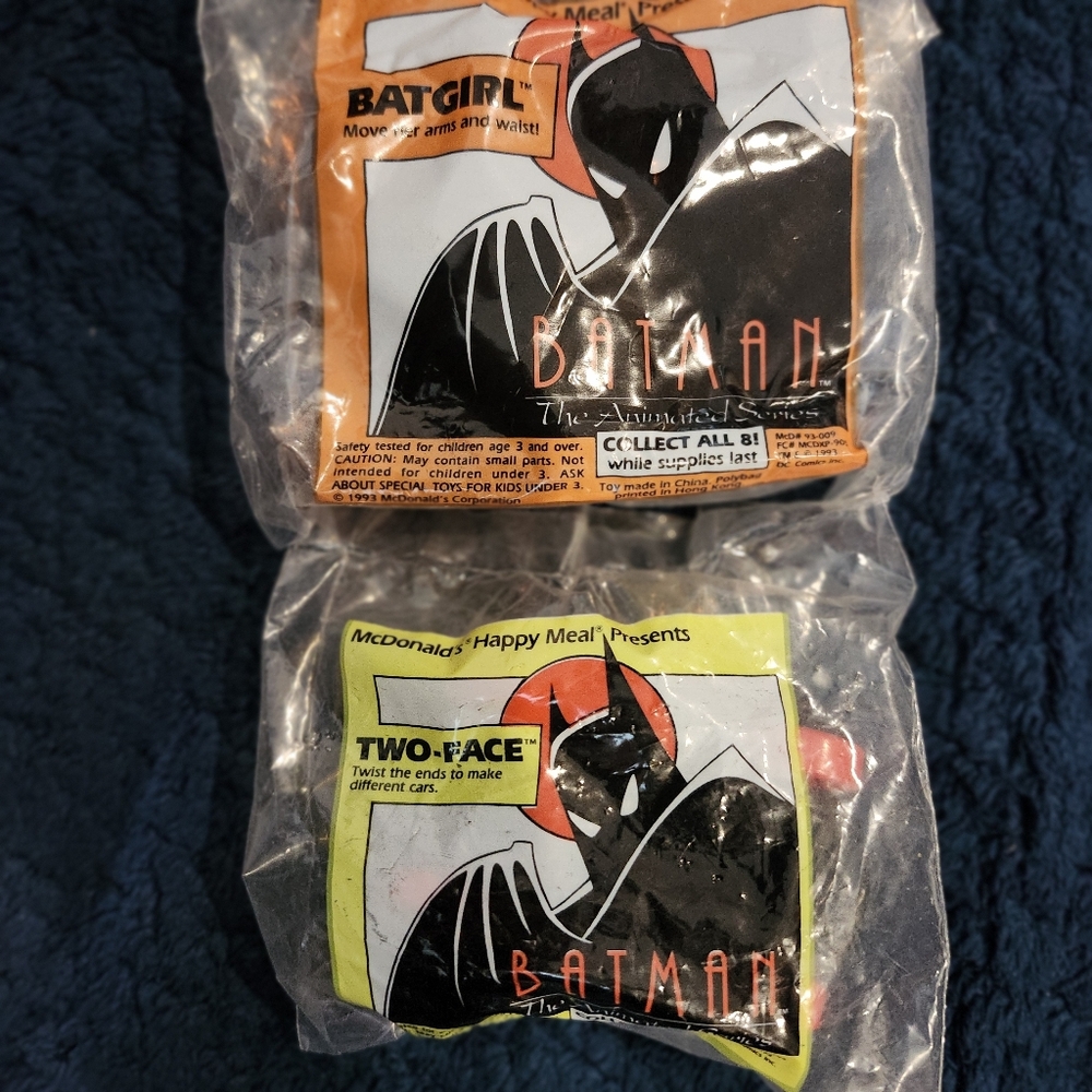 Batman Happy Meal Toys 2 Sealed